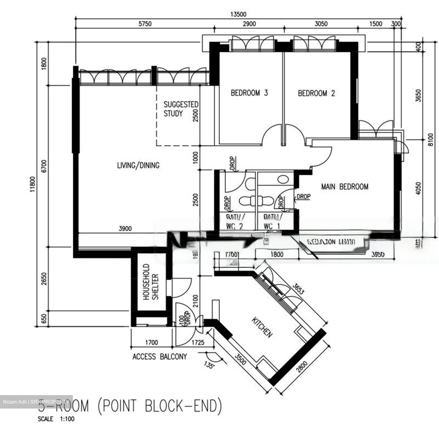 Blk 2A Kallang Heights (Kallang/Whampoa), HDB 5 Rooms #477155041